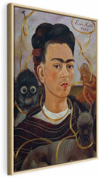 Artgeist Paveikslas - Frida Kahlo – Self-Portrait with Changuito