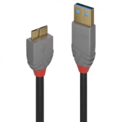 KABELIS USB3.2 A I MICRO-B 0,5M / ANTHRA 36765 LINDY kaina