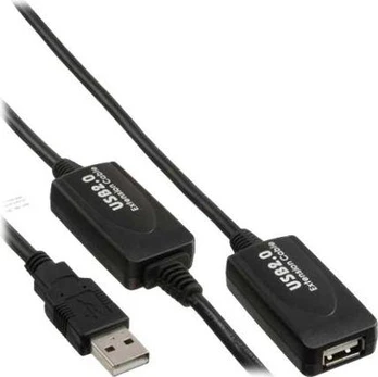 USB InLine USB-A – USB-A kabelis 25 m juodas (34614I)
