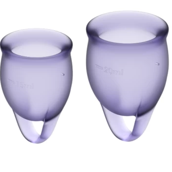 Menstruacinės taurelės SATISFYER FEEL CONFIDENT 15+20 ml