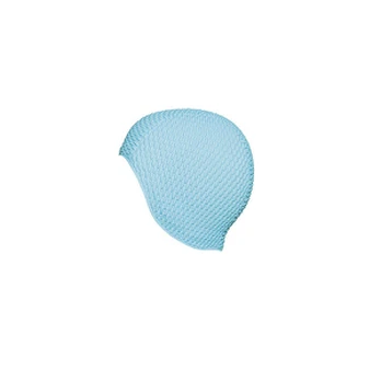 Fashy Light Blue Guminė plaukimo kepurė su reljefu