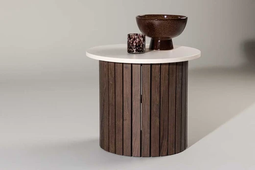 Venture Design Šoninis stalas, Visingsö, ⌀52 cm, Beždžio spalva