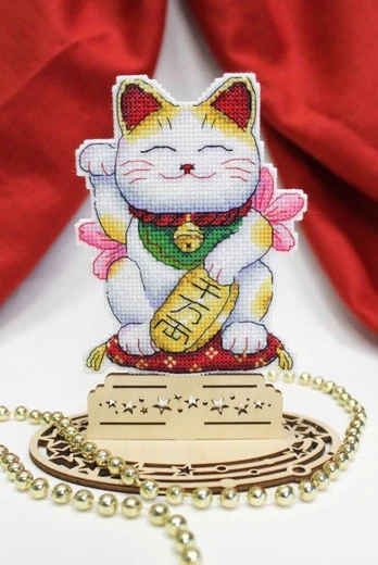 Cross stitch kit "Maneki-neko" SR-886