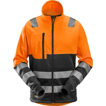 SNICKERS WORKWEAR AllroundWork Hi-Vis 8035 fliso džemperis, klasė 2, oranžinis