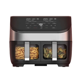 Instant Vortex® Plus Dual Black oro gruzdintuvė su ClearCook (7,6L) 8-in-1