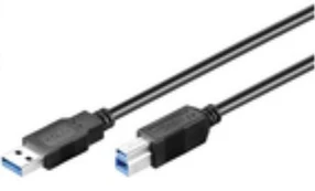Kabelis USB MicroConnect USB-A - USB-B 1 m Juodas (USB3.0AB1B)