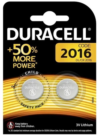 Duracell baterijos, Electronics CR2016, 2 vnt.