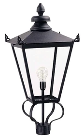 Lauko žibintas Elstead Lighting Lantern Head Only, 200W, E27, IP23, juodas, 39 cm x 82.5 cm