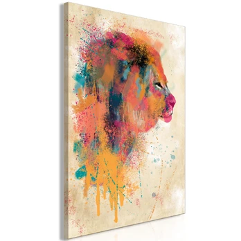Artgeist Paveikslas - Watercolor Lion (1 Part) Vertical