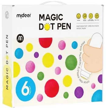 Mideer Taškiniai flomasteriai išplaunami 6 spalvos