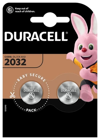 Elementai DURACELL Lithium, CR2032 (DL2032), 2 vnt.