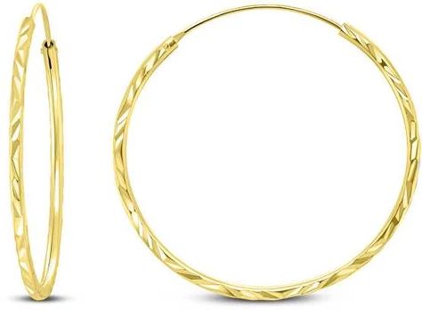 Brilio Silver Brilio Sidabrinis Cut auksinis-plated hoop earrings EA01Y