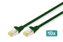 Digitus DIGITUS 10er CAT 6A S / FTP Patchkabel, 1m, grün