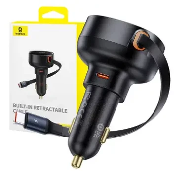 Car Charger Baseus Enjoyment Pro with cable USB-C, 60W (Black)