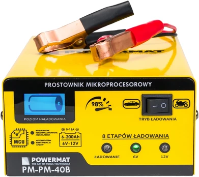 Powermat Mikroprocesorinis akumuliatoriaus įkroviklis 6/12V PM-PM-40B