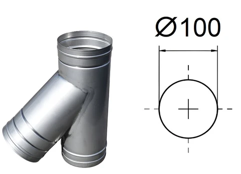 Trišakis 45°. D-100 mm.