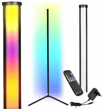 Kampinis pastatomas šviestuvas Led Rgb+w su nuotoliniu valdymu
