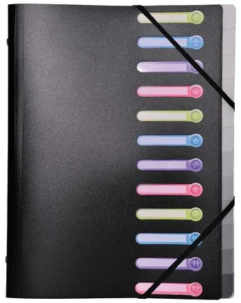 Laikiklis Exacompta 56181E, Conventional file folder, A4, Polypropylene (PP), Juodas, 240 mm, 320 mm