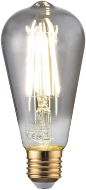 8W LED dekoratyvinė lemputė, pilka, E27, 1800K