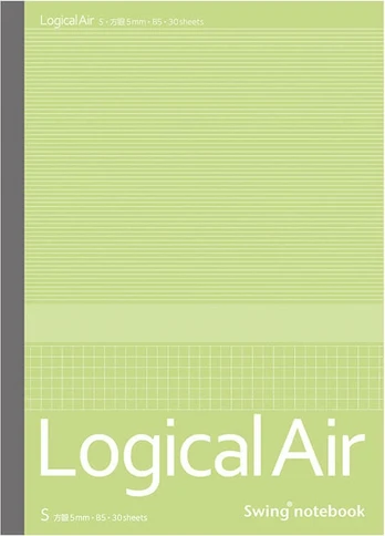 Lengvas sąsiuvinis „Logical AIR S” B5, langeliais, žalias B576S