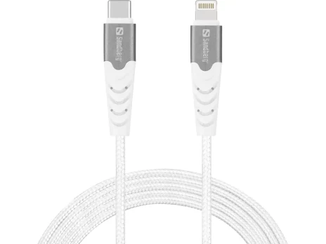"Sandberg" USB-C PD to Lightning MFI 2M, 2 m, Lightning, USB C, vyriškas, vyriškas, baltas