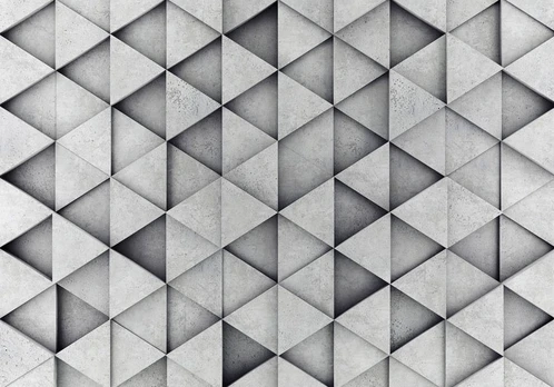 Fototapetas Artgeist Grey Triangles, 250 cm x 175 cm