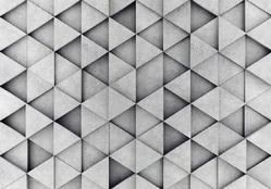 Fototapetas Artgeist Grey Triangles, 250 cm x 175 cm kaina