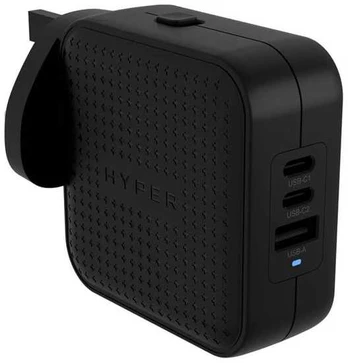 Targus Hyper® HyperJuice 70W USB-C GaN Reise-Ladegerät (3C+1A) - Juodas