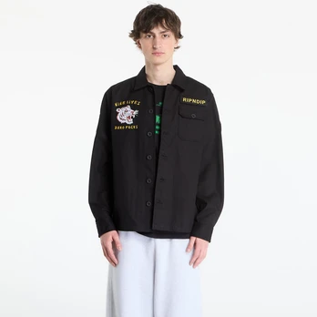 RIPNDIP Nine Militarty Shirt Jacket Black - Dydis S (RNDSPR26100 Striukės)