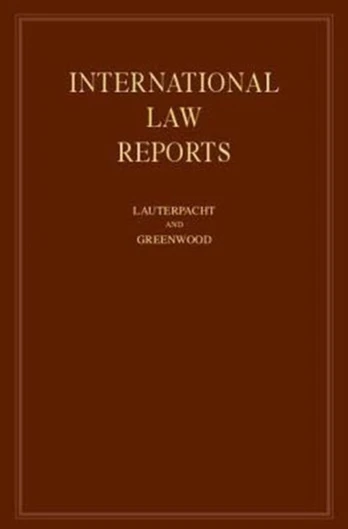 International Law Reports: Volume 140