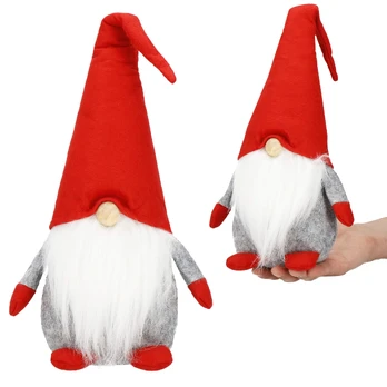 Dekoracija, "Elfas" Springos Level CA0689, 44 cm, raudona/pilka