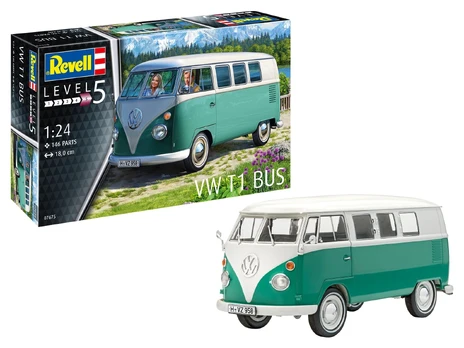 Konstruktorius Revell - VW T1 Bus, 1/24, 07675, 10 m.+