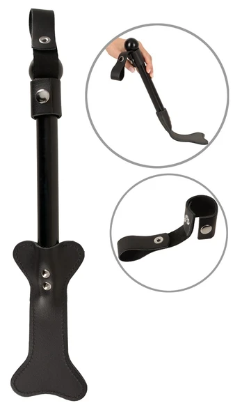 Zado Leather Paddle Dog Bone botagas seksui