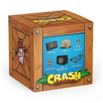 Crash Bandicoot Big Box Limited Edition Crash Crate Merchandise inside