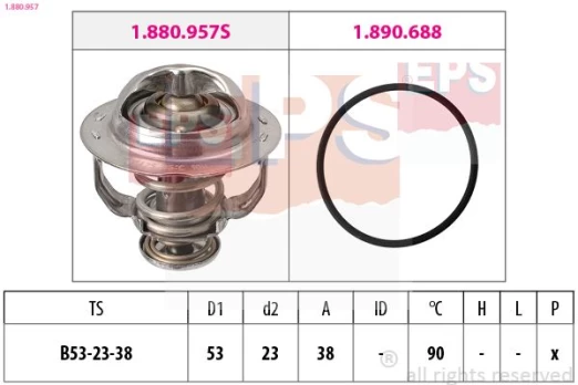Termostatas, aušinimo skystis EPS 1.880.957
