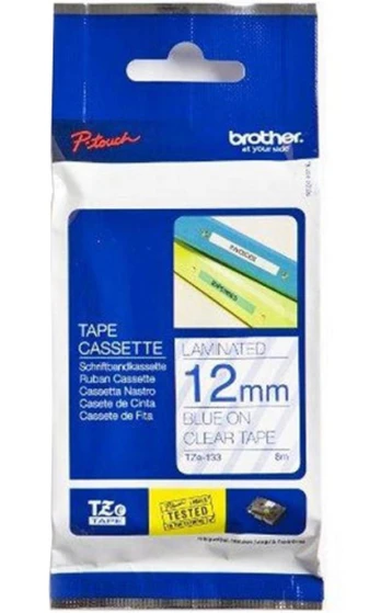 BROTHER TZE133 12 BLUE ON CLEAR