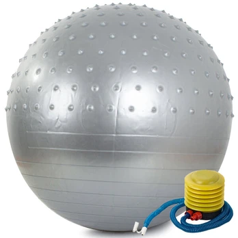 Gimnastikos kamuolys, 55 cm, pilkas