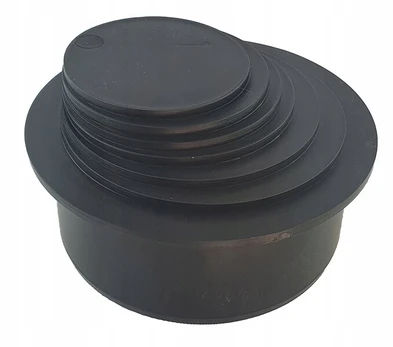 Juodas daugiafunkcis lietvamzdžio reduktorius 110/63 mm