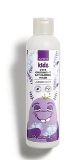 Vonios putos ir kūno dušo želė Avon Kids 2-in-1 Goodnight, 200 ml