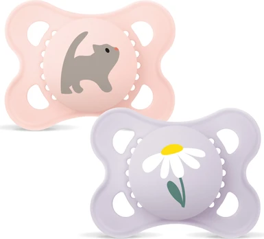 MAM - Original Silk Pacifier 2-Pack - Pink - 0-6m