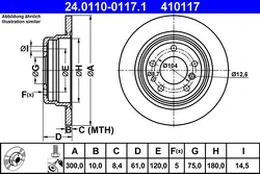 ATE 24.0110-0117.1 Brake Disc kaina