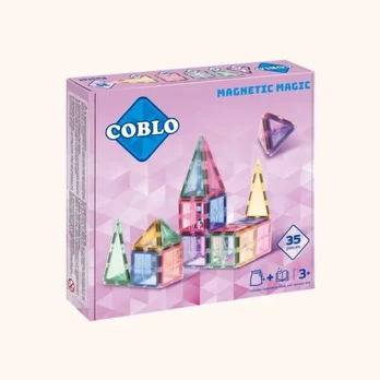 Magnetinės statybinės kaladėlės Pastelinė 35 vnt.