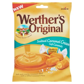 Karameliniai saldainiai WERTHER'S SOFT SALTED, 125 g