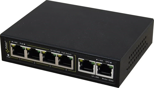 Šakotuvas SWITCH POE SG-64 4 PRIEVADŲ PULSAR