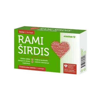 Maisto papildas Rami širdis, 20 čiulpiamųjų tablečių