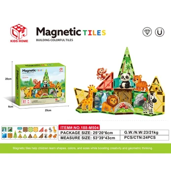 Magnetinis konstruktorius ZOO, 27 el.
