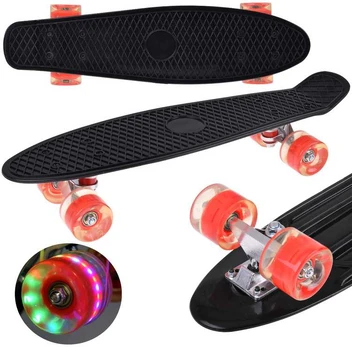 LED Skateboard with Light-Up Wheels for Skatepark Riding SP0825