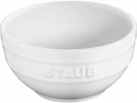 Staub apvalus dubuo - 12 cm, baltas