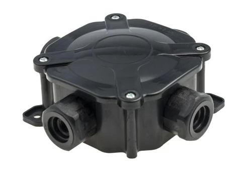 Mounting hermetic box IP6711P 75x75x33mm, black, 5x4.0mm2
