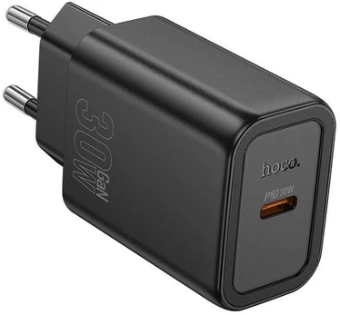 HOCO sieninis pakrovėjas Type C PD QC 30W N62 juodas
